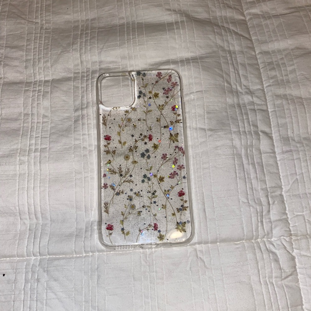 iphone 11 max pro floral clear case